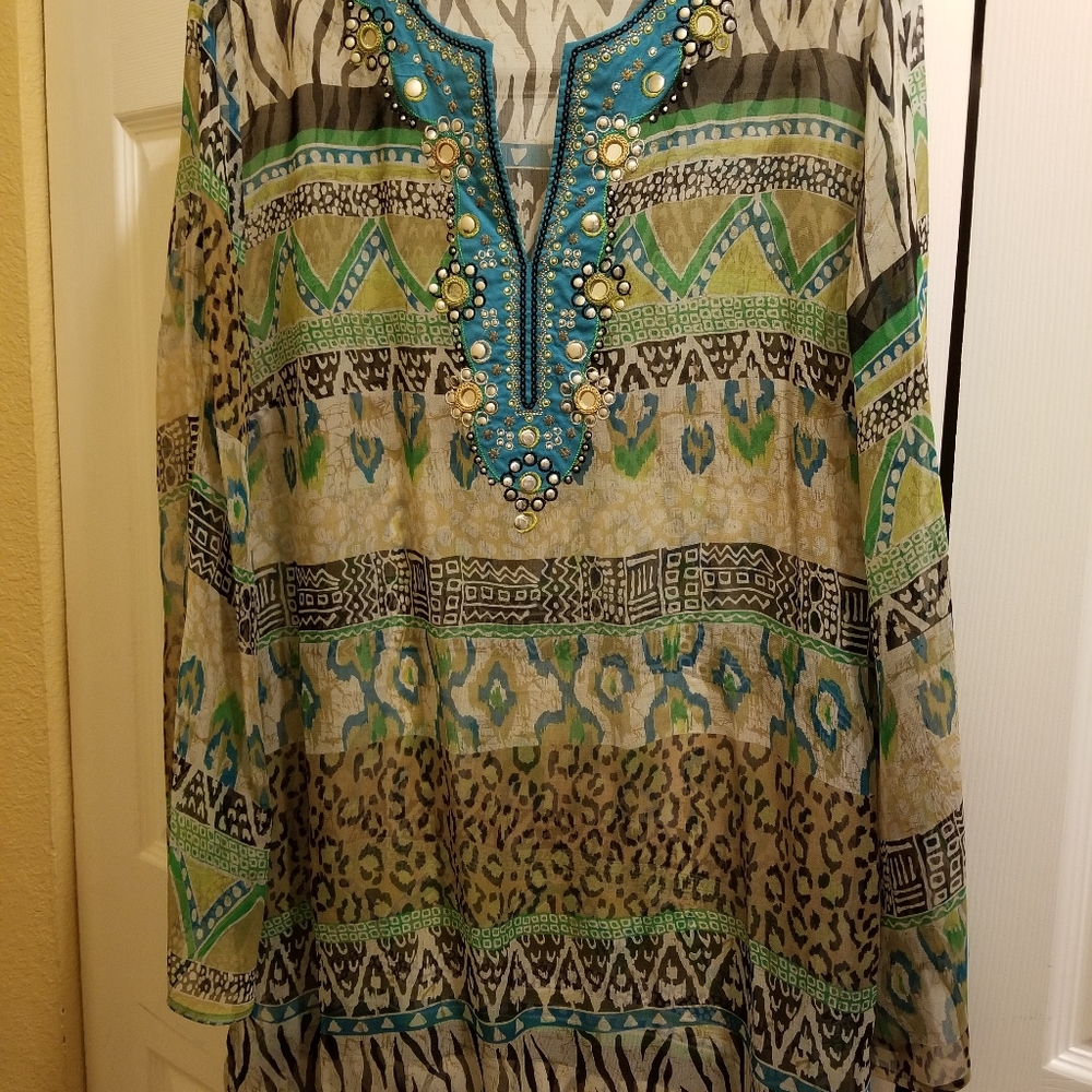 NWOT Carole Little Silk Tunic